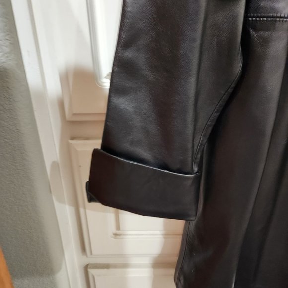 SALE! Coldwater Creek Leather Coat - Picture 3 of 8